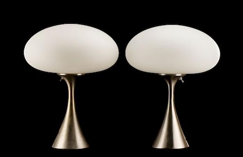 Pair of Mid Century Modern Laurel Mushroom Lamps