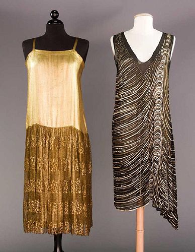 TWO EVENING DRESSES, 1920s