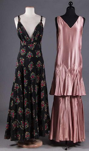 TWO LONG EVENING GOWNS, 1930-1940