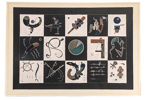 After Kandinsky "Composition V", Maeght Lithograph