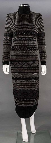 VERSACE CHENILLE KNIT LONG DRESS, 1990s