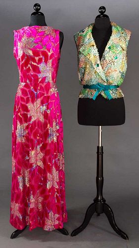 TWO JEWELED EVENING GARMENTS, 1960s