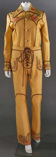 MAN'S PAINTED LEATHER SUIT, 1970s