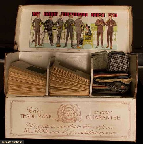 DISPLAY CASE FOR MEN'S SUITING SAMPLES, 1916