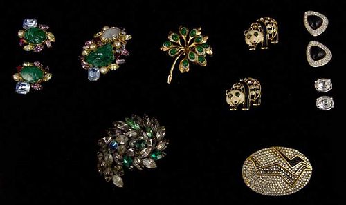 COSTUME JEWELRY FROM FIVE DESIGNERS, 1950-1980s
