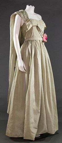 DIOR COUTURE TAFFETA BALL GOWN, EARLY-MID 1950s