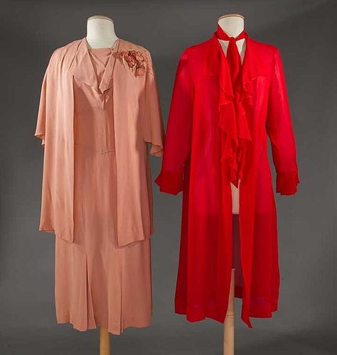 JEAN PATOU SILK DAY DRESS & JACKET, 1930s