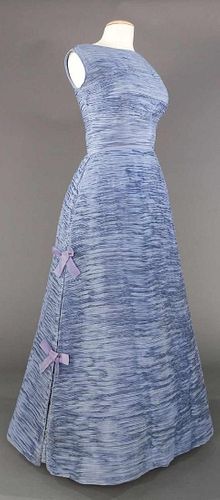 BLUE SYBIL CONOLLY EVENING GOWN, 1950s