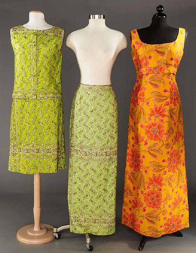 TWO PRINTED SUMMER GOWNS, 1965-1970