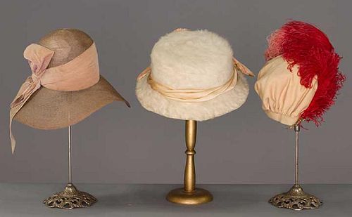 THREE LADIES HATS, 1908-1920s