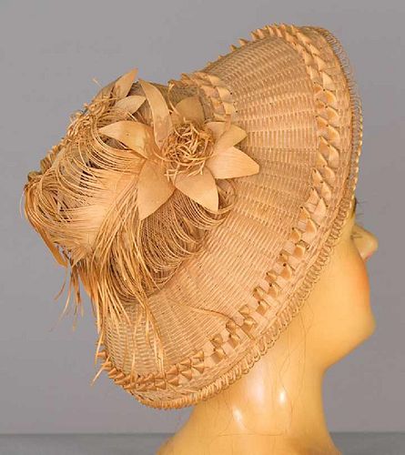 LADY'S QUILLED STRAW HAT