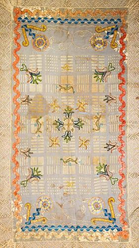 RIBBON TRIMMED & EMBROIDERED RUNNER, SPAIN?