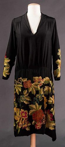 TAMBOUR EMBROIDERED DAY DRESS, 1920s