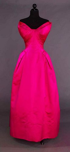 TRAVILLA HOT PINK BALL GOWN, 1950s