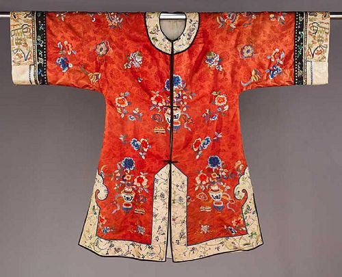 EMBROIDERED RUST COAT, CHINA
