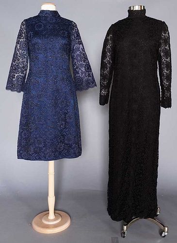TWO LACE EVENING DRESSES, 1960s