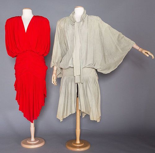 TWO NORMA KAMALI DRESSES, MID 1980s