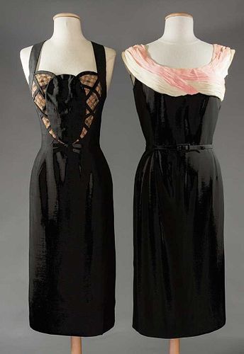 TWO AMERICAN DESIGNER COCKTAIL DRESSES, 1950s