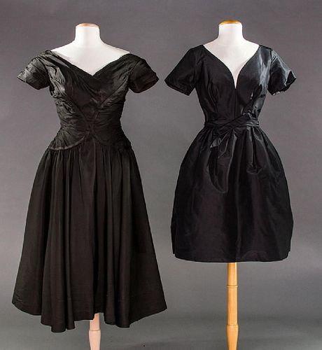 CEIL CHAPMAN & BENDEL PARTY DRESSES, 1950s