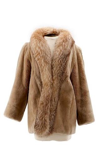 Ladies Neiman Marcus Sheared Beaver & Fox Coat