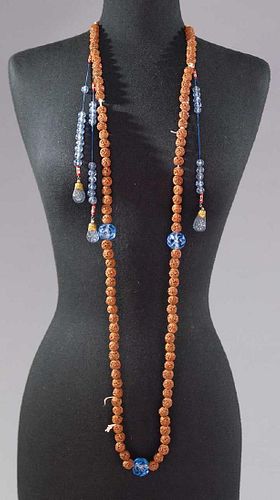 MANDARIN CARVED BEAD COURT NECKLACE, CHINA