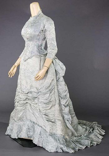 BLUE MATELESSE RECEPTION DRESS, 1870-1880