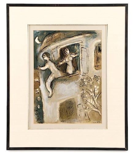 Chagall, Mourlot Print "David Saved by Michal"