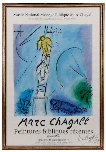 Marc Chagall Signed Exhibition Poster, 1979