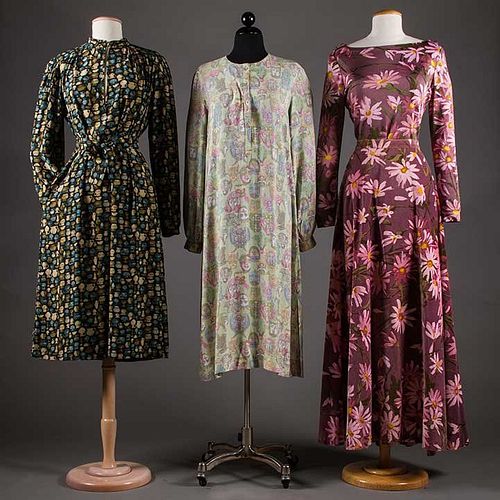 THREE KEN SCOTT DRESSES, ITALY, 1970s