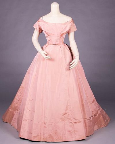 ROSE PINK DINNER GOWN, c. 1868