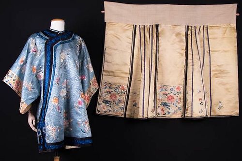 ONE ROBE & ONE PAIRED MANDARIN SKIRT, CHINA, EARLY 20TH