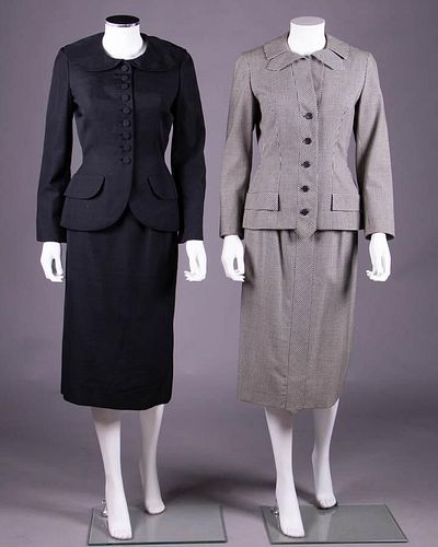 TWO IRENE TAILORED SKIRT SUITS, AMERICA, EARLY 1950s