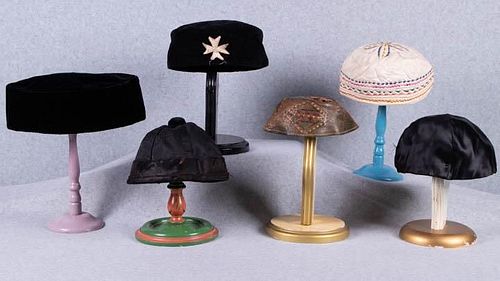 SIX TRADITIONAL REGIONAL MANS HATS, EARLY-MID 20TH C