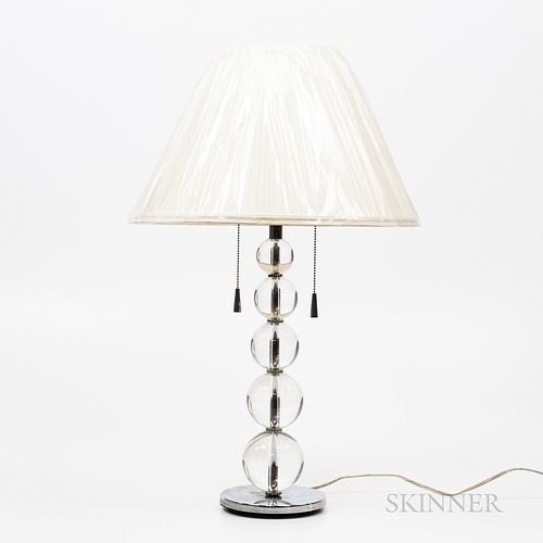 Lucite Stacked Ball Table Lamp