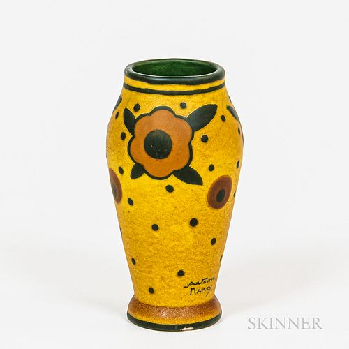 Almeric Walter Pottery Floral-decorated Vase