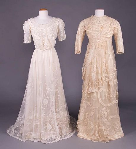 TWO TEA GOWNS, c. 1910