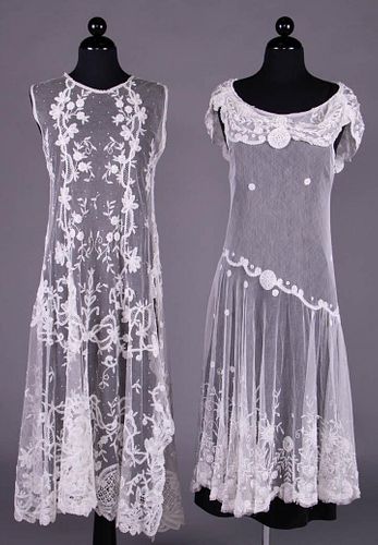 TWO TEA DRESSES, EARLY 1930s