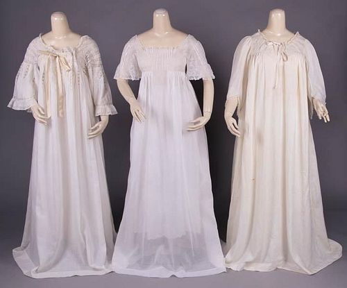 THREE DRESSING GOWNS, 1860s-1900