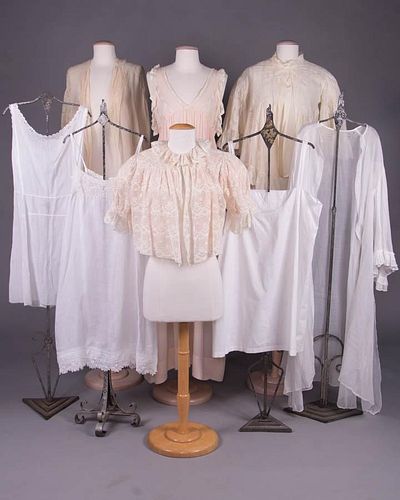 EIGHT PIECES OF LINGERIE, 1860 & 1920s