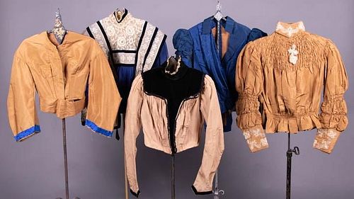 COLLECTION OF ASSORTED BODICES, 1850-1900s