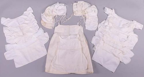GENEROUS LOT OF BABY CAPS & UNDER GARMENTS, EARLY 19TH