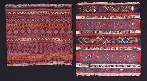 TWO WOOL RUGS, TURKMENISTAN, LATE 19TH- EARLY 20TH C