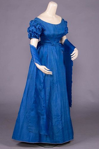 ONE EVENING & ONE AT-HOME GOWN, 1830s & c. 1845