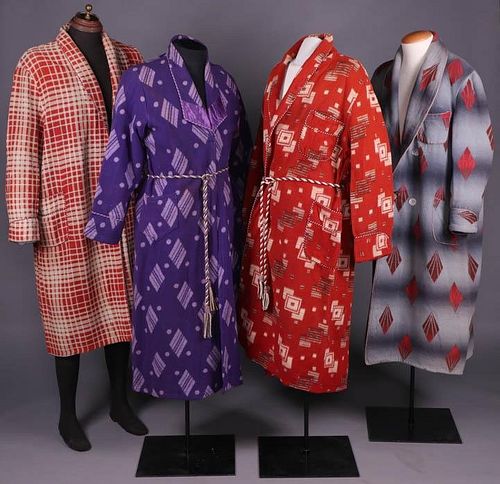 FOUR BEACON BLANKET DRESSING ROBES, AMERICA, 1930-1950s