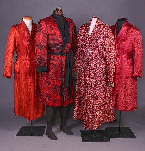 FOUR MANS DRESSING ROBES, AMERICA, 1930-1940s