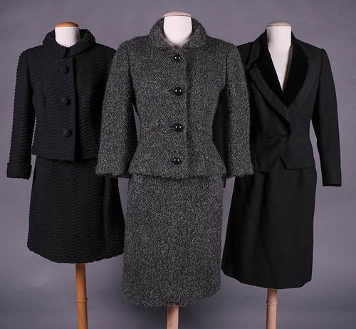 THREE SKIRT SUITS, FRANCE & AMERICA, 1950-1960s