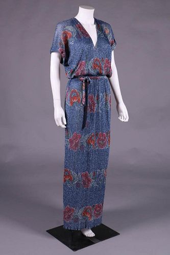 MISSONI LAMÃ‰ FLORAL PARTY DRESS, ITALY, 1970s