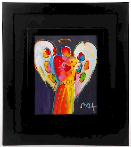 Peter Max Original Acrylic on Canvas "Angel"