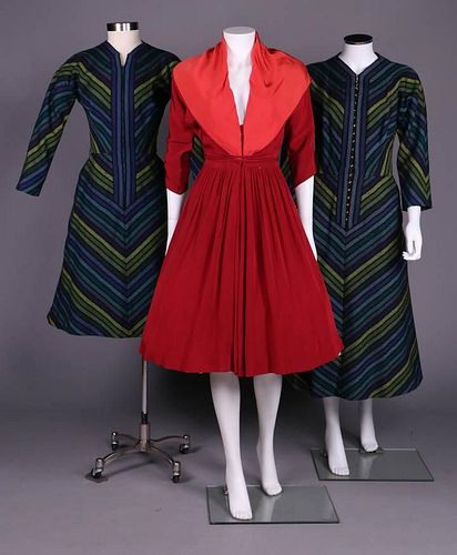 TWO CLAIRE MCCARDELL DAY DRESSES, AMERICA, 1947-1953