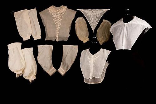 EMBROIDERED COTTON DICKIES & SLEEVES, 1810-1860s